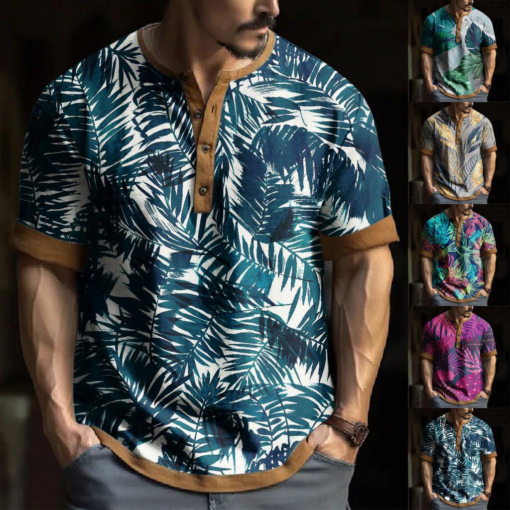 Pánské tričko s krátkým rukávem s grafikou a vyšívaným módním tričkem jaro a léto s krátkým rukávem s potiskem