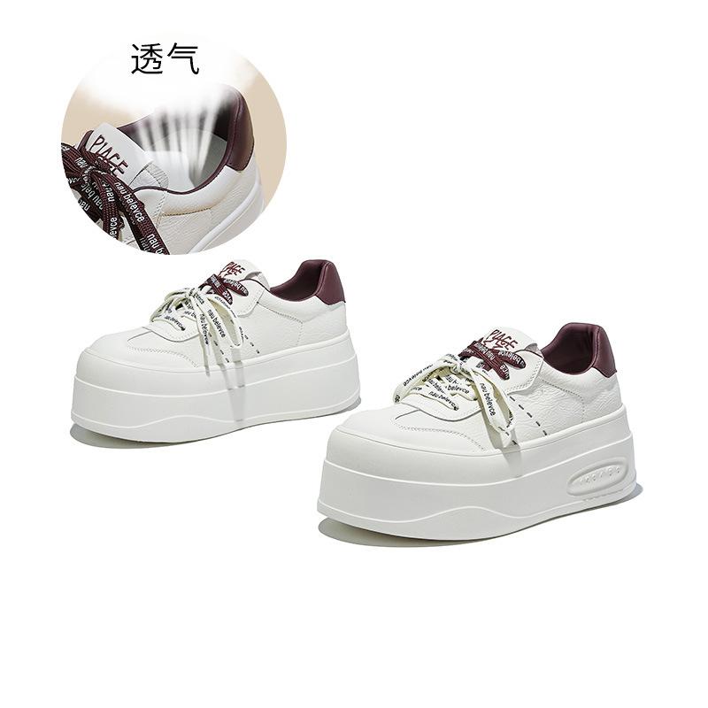 

Белые туфли на пенопластовой подошве женские осенние новые туфли женские туфли универсальные повседневные одинарные туфли женские на толстой подошве увеличивающие рост женские туфли 40