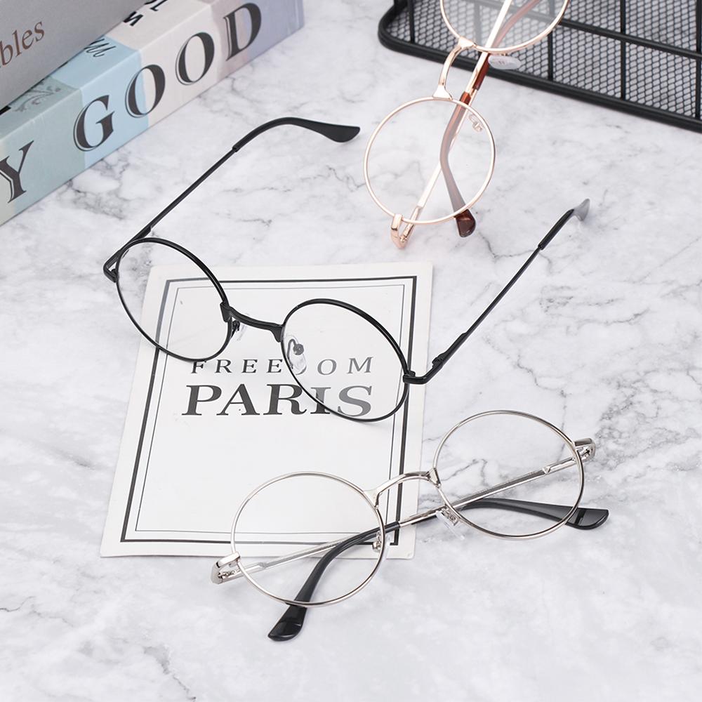 Fashion Metal Reading Glasses Retro Round Frame Eyewear Women Men Ultra Light Resin Eyeglasses Magnifying Vision Care +1.0~+4.0