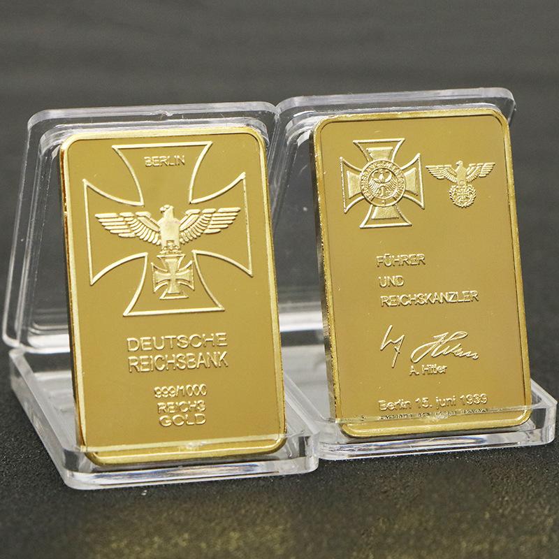 

United States, Germany, Europe, Square commemorative blocks, commemorative coins, coins, collectibles, gold bars, gold-plated blocks