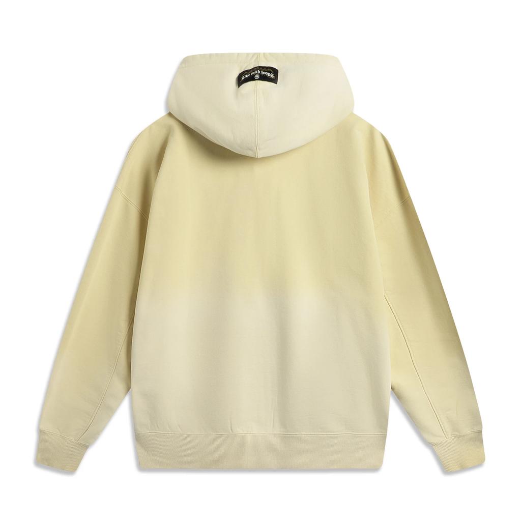 Li-Ning Badfive Letter Zip-Up Hooded Breathable Casual Sweatshirt Men Tops Light-Yellow AWDV033-3