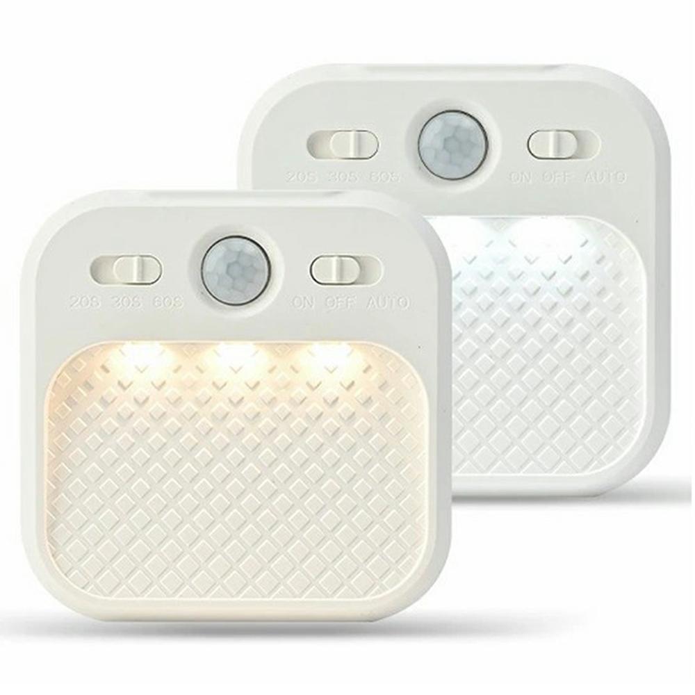 

2Pcs Smart Motion Sensor Closet Light Cabinet Hallway Lamp with 3 Color Changing A