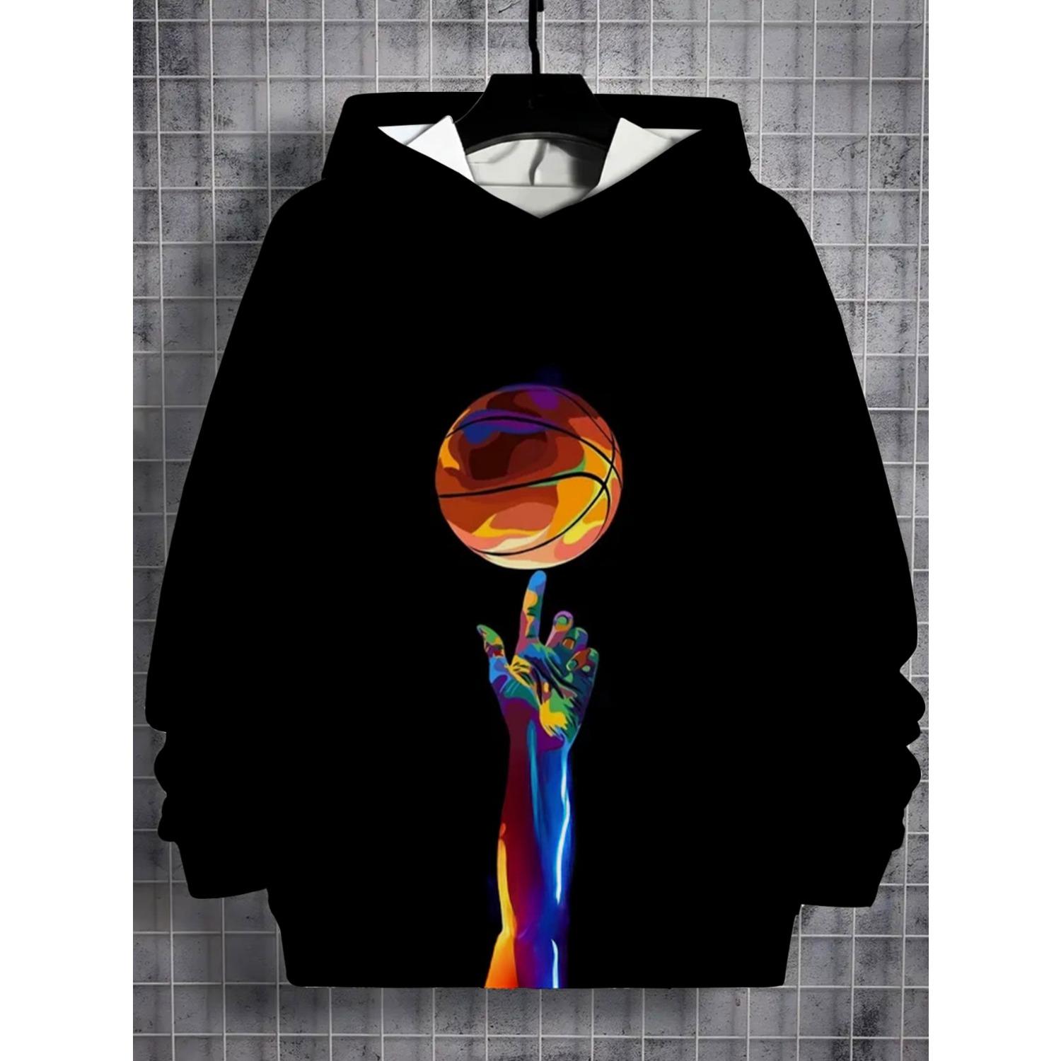 

Новая толстовка с капюшоном с 3D-принтом, модная толстовка с длинным рукавом и капюшоном, удобный пуловер для мальчиков и девочек, детская толстовка 13-14Y