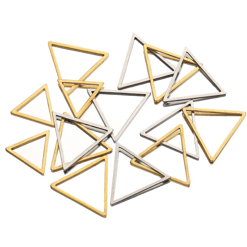 20pcs Stainless Steel Frames Charms DIY Resin Earring Pendants Base Geometry Hexagon Blank Bezel for Jewelry Making DIY Findings