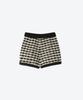 UNTAGE Gingham Boucle Knit Shorts (Black)_Utw-Sc16