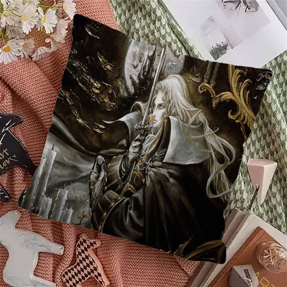 Game C-Castlevanias Symphony Of The Night Cushion Cover Inches Farmhouse Decor Home Throw Pillow Covers For Couch Decorations