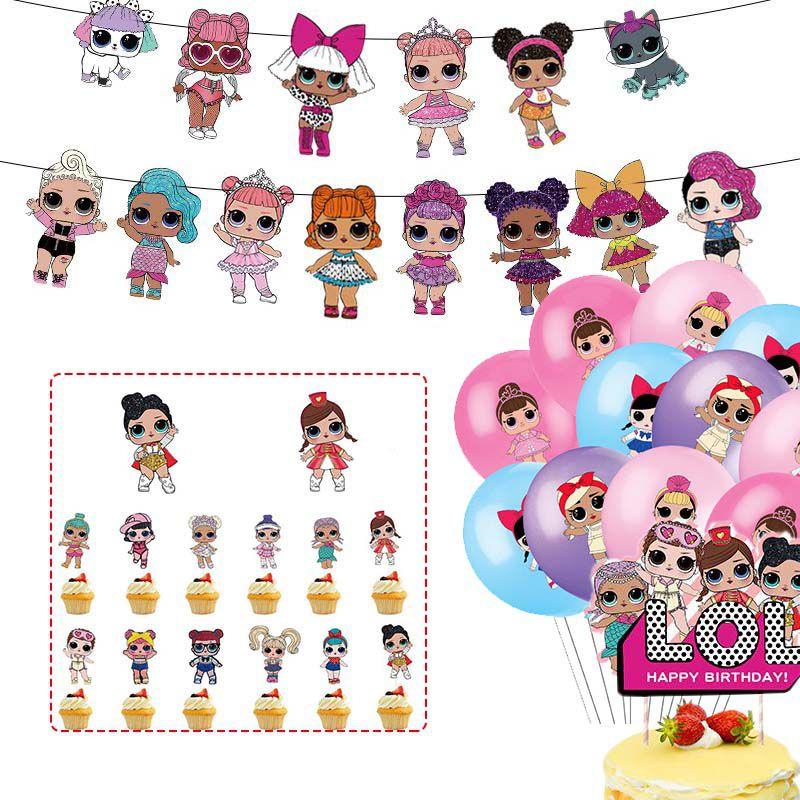 Theme Lol Party Supplies Birthday Decorations Balloons Inserts Kids Girls Favors