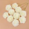 10/20Pcs Foam Glitter Artificial Flowers Fake Rose with Stem DIY Wedding Bridal Bouquet Party Centerpieces Decoration Home Decor