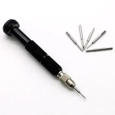 5pcs/set 0.8-1.6mm Steel Screwdriver for Watch Repairing Portable Watch Tools Band Removal with Mini Link Pins Watchmaker Tools