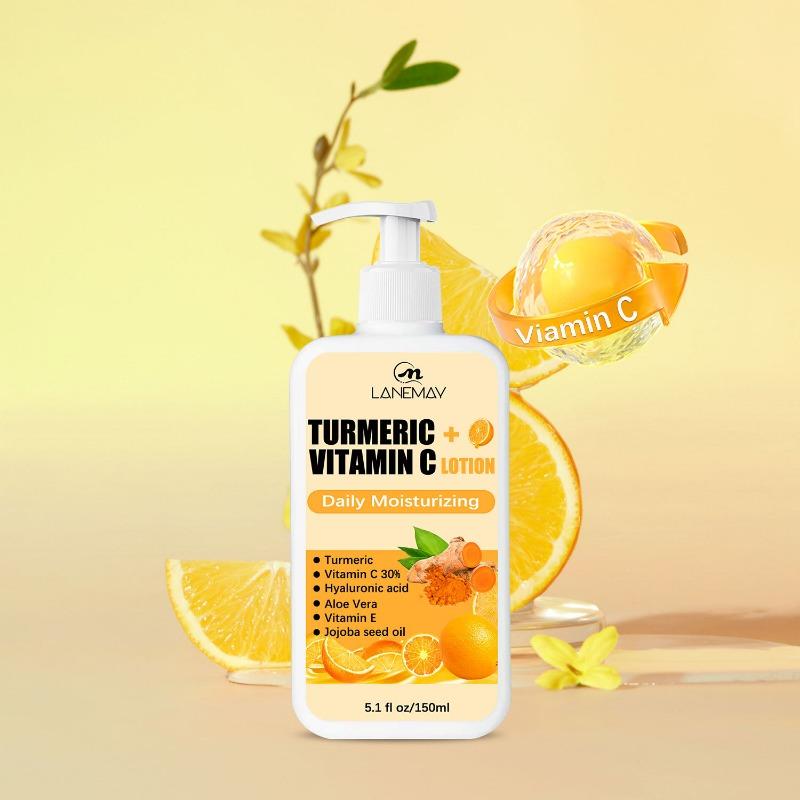 Reduce Fine Lines Wrinkles Emollient Daily Hydration Moisturizing Exfoliating Turmeric VC Body Lotion