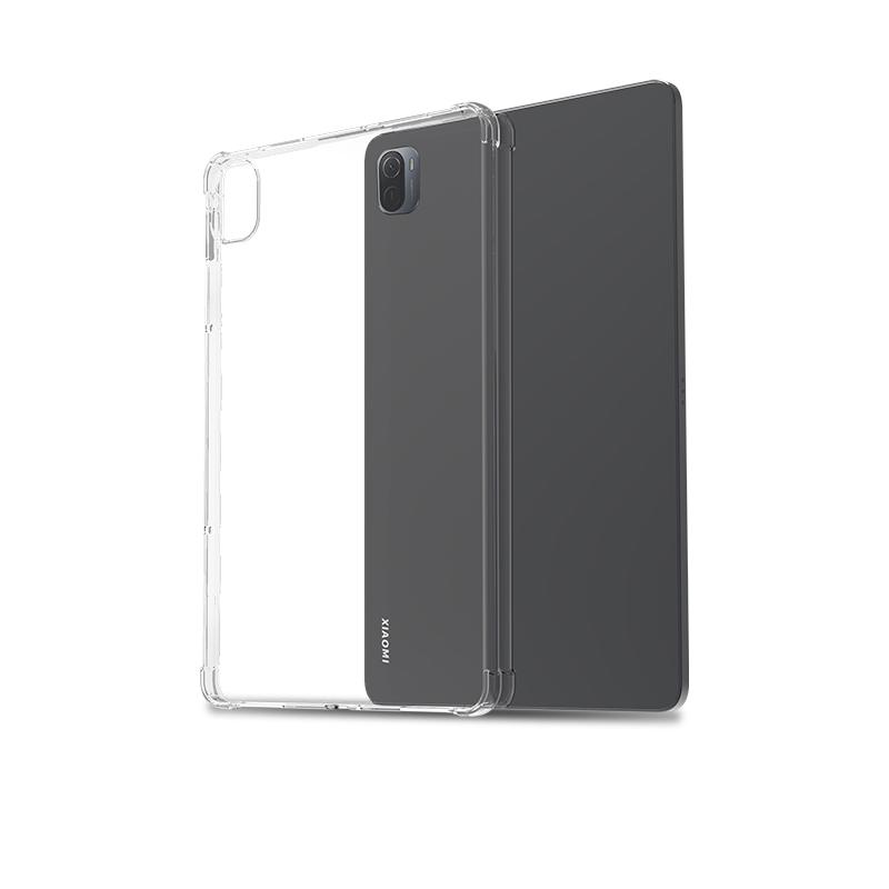2 V 1 měkké TPU se sklem Pro pouzdro XiaoMi Pad 5 Pro průhledný zadní kryt pro MiPad 5 Transparentní pouzdro Silikonový zadní kryt na tablet Příslušenství k Mipad 5
