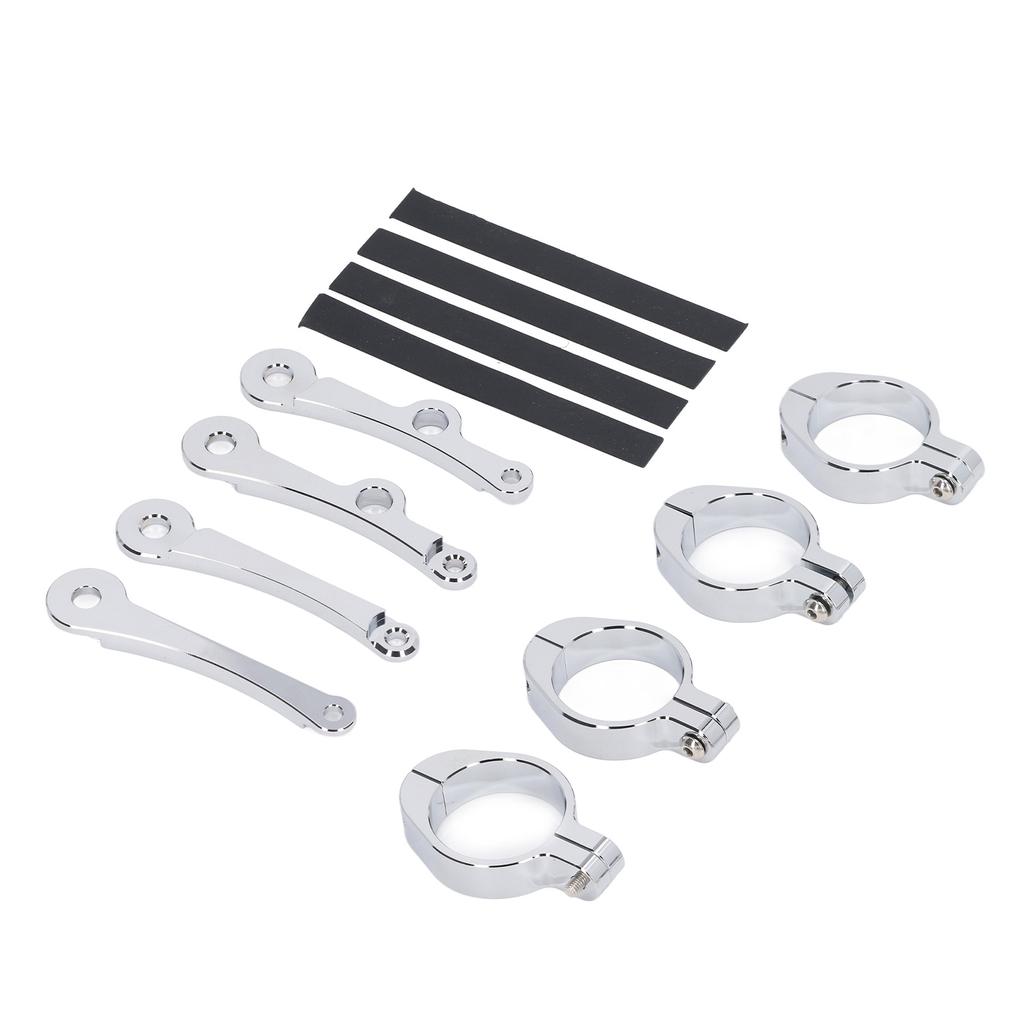 Motorcycle Headlight Mounting Bracket 39 To 41mm Bright Silver Surface CNC Processing Replacement For Suzuki