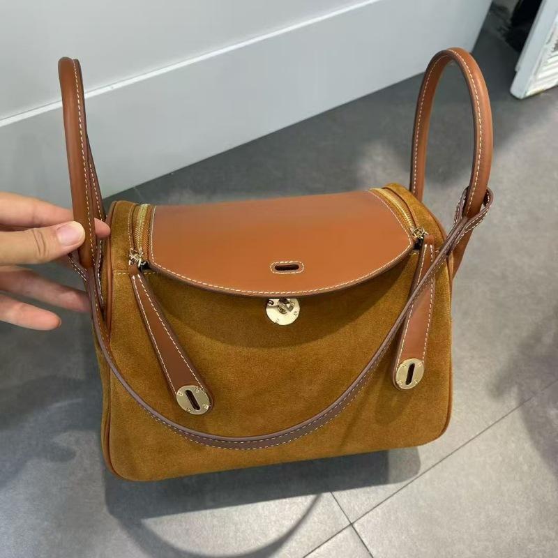 

Lindy bag first layer cowhide matte suede swift new commuter versatile large capacity shoulder fashion armpit bag 19cm