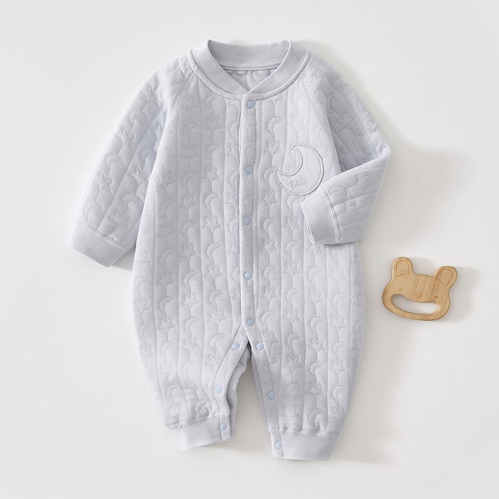 Baby Autumn Winter Romper Cotton Quilted Onesie Warm Newborn Infant Crawling Clothes Sleepwear