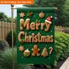 2D Flat, 2D Flat Printing Garden Flag 1pc, Christmas Cookies Art Durable Single-Sided Print Yard Flag, Garden & Home Holiday Decoration, 29.97x44.96 C