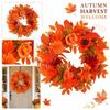 50cm Harvest Thanksgiving Door Wreath with Artificial Maple Leaves and Mixed Floral Accents for Seasonal Home Decoration Indoor Outdoor Use