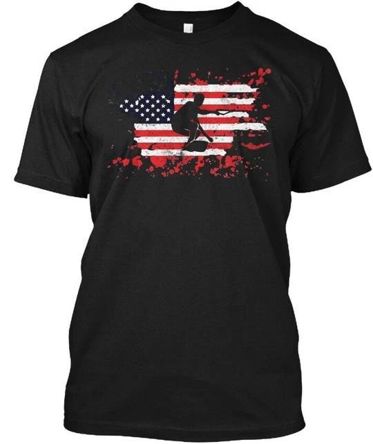 Wakeboarding Usa Flag T shirt Made in the USA Size S to 5XL 4XL