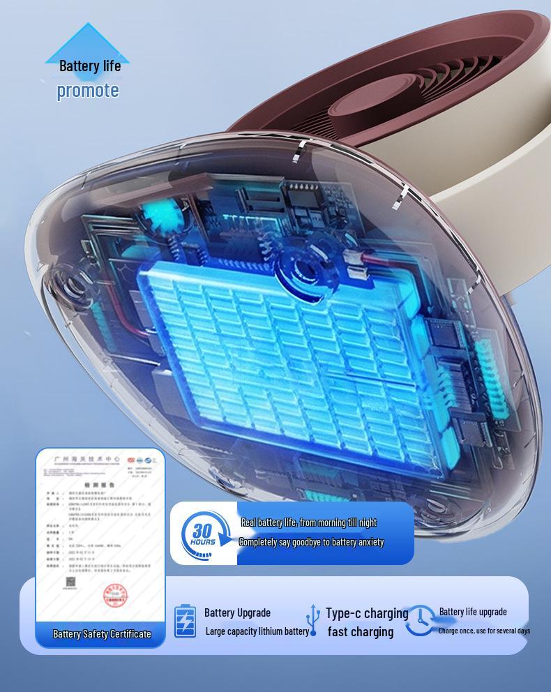 2026 Rechargeable USB Oscillating Desktop Fan - Portable Electric Fan for Dormitory Use