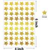 5 Sheets/bag Gold Star Sticker Stamping Five Pointed Star Sticker Children's Reward Sticker Teacher Praise Label
