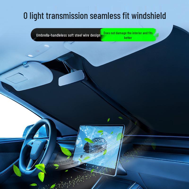 Car Interior Sunshade: Laser Sun Block & Heat Insulation for Windshield Protection