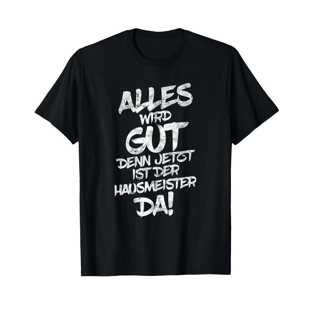 Janitorial Ist Da Handwerker Housekeeper Diy T Shirt Vintage Versatile Breathable Fashion Comfortable Unisex Graphic