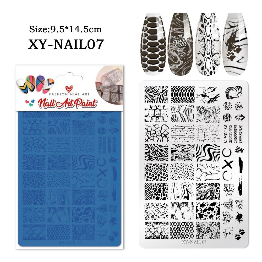 

Reusable Nail Transfer Template Manicure Nail Art Stencil Nail Printing Plate Nail Salon 6