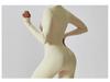 Black Autumn Bodycon Bodysuit with Long Sleeves & Zipper - Butt-Lifting Fitness Pants for Women, Ideal for Running, Sports, and Yoga.