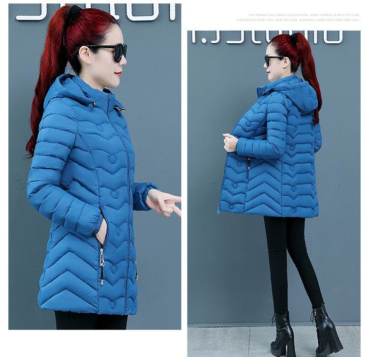 Parkas Frauen Mit Kapuze Winter Jacke Koreanische Dicke Unten Baumwolle Kleidung Mittleren Alters Weiblichen Mantel Mutter Warme Lange Outwear 6XL