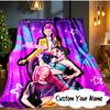 Custom Name Powerful KPop Fashion Blanket Ideal Bedding Blanket Perfect for Travel, Camping, Living Rooms, Offices, Sofas, Fan Christmas Gift