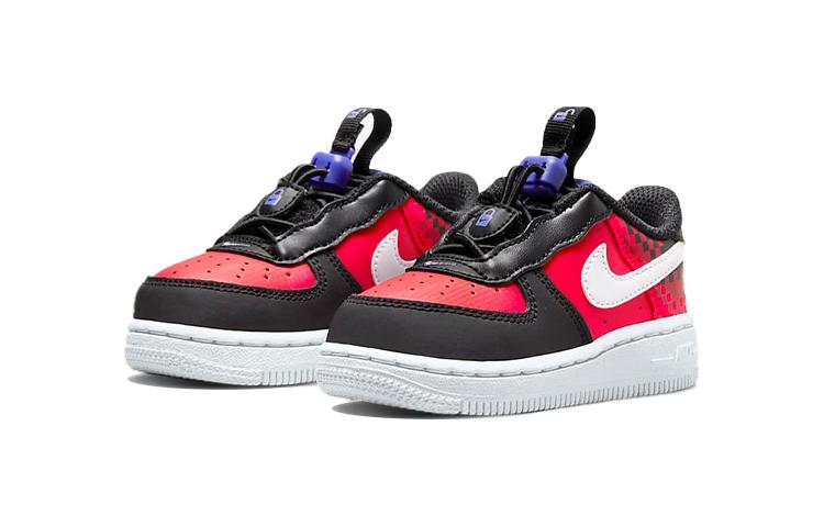 Nike Air Force 1 Toggle SE Casual Waterproof Low top Skateboard Shoes Black Red Infant And Toddler DN3323-600