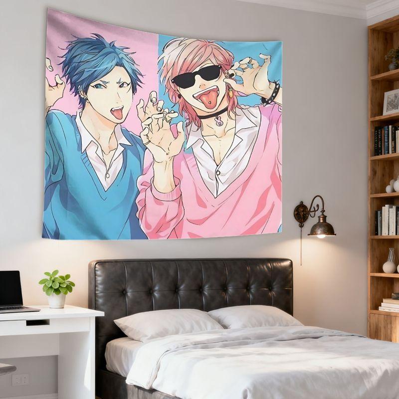 Anime Youth Character Tapestry Cartoon Atmosphere Wall Hanging Bedroom Dormitory Home Decoration