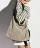 Re Rhee Cowhide Strap Hobo Bag Gray