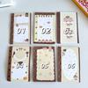 10 Sheets of 6 Styles of Cute and Fragrant Cheese Mouse Spiral Binding M5 Notebook Replacement Perforated Material for Inner Page Notes