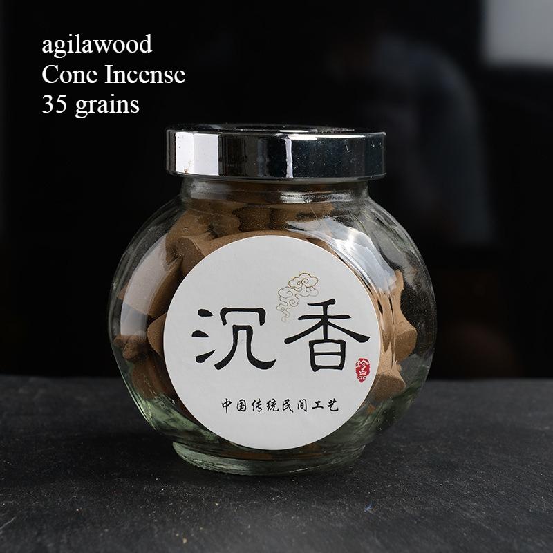 

70/35 Pieces Cone Incense Red Soil Agarwood Cliff Cypress and Sandalwood Indoor Purify The Air Remove Odors and Calm The Mind agilawood