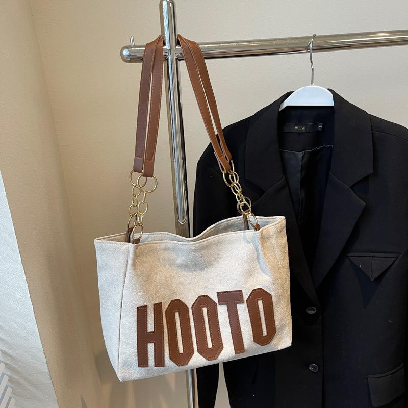 Big Bag Women's Large Capacity 2025 New Autumn College Students Class Shoulder Bag Personalized Commuting Tote Big Bag