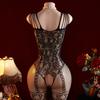 Transparent Adult Ladies Underwear Bodystockings Hollow Out Fishnet Bodysuit Exotic Crotchless Lingerie Jumpsuit Erotic Costumes