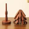 Wooden Trivet Heat Resistant Table Mat Creative Wood Coaster Pot Holder Bowl Pad Kitchen Dining Decor