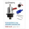 WLR - Universal Black Fuel Pressure Regulator With White Oil Gauge 3 Pieces AN6 Fittings 30-70 PSI WLR7845