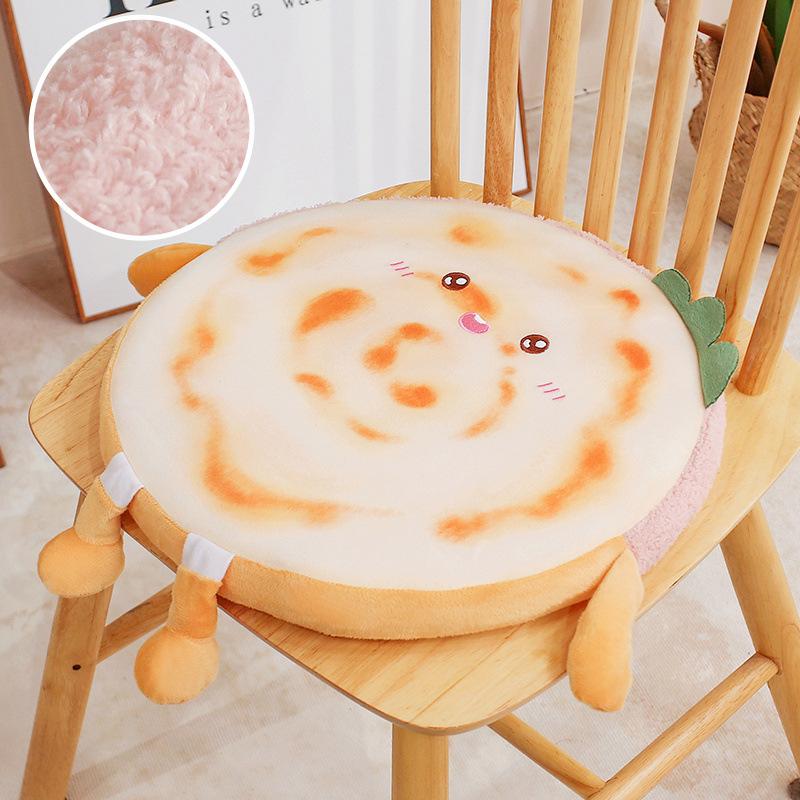 Simulation Roujiamo Seat Cushion Autumn And Winter Thickened Memory Cotton Chair Cushion Office Warm Butt Cushion