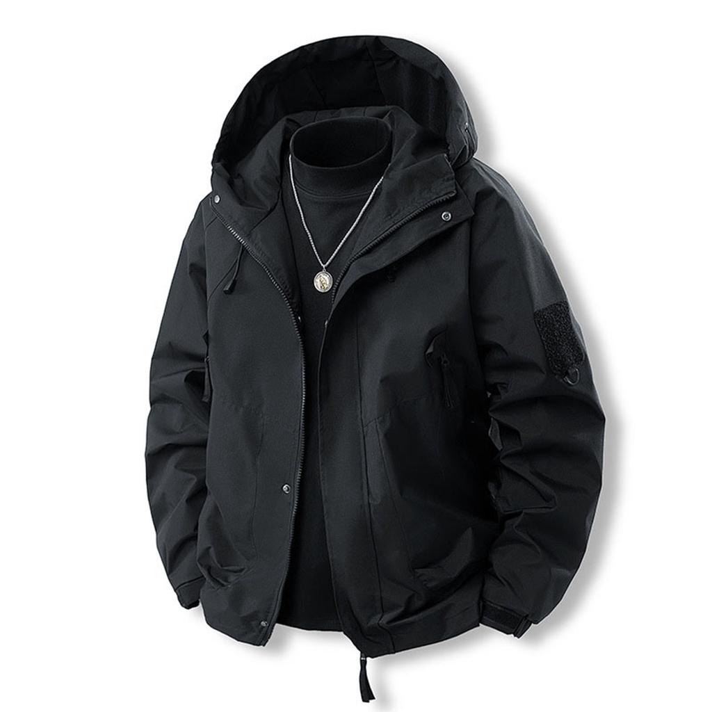 Men's  Leisure  Loose  Windbreaker  Hooded  Hood  Coat
