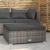 Day and Night - Day and Night Garden Footstool with Gray Synthetic Rattan Cushion 70x70x30 Cm