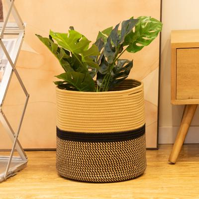 Pletený obal na květináč z bavlněného lana, košík na hračky, koš na prádlo, úložný koš, úložný koš na dětské hračky, přeshraniční zásobování Amazonem