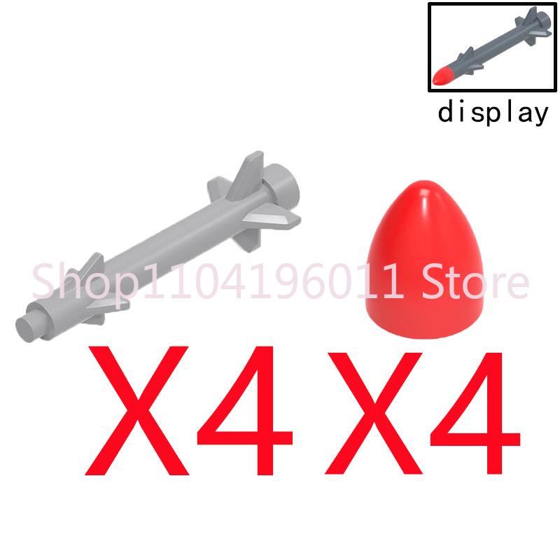 MOC Military Building Blocks Accessories Missile Rocket Nuclear  Assembly Models Compatible With Toys Kid Gift Bricks X053 DIY
