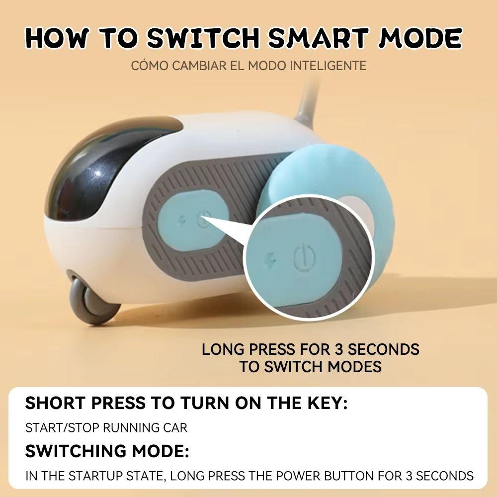 Plastic Turbo Tail Cat Rechargeable Interactive Electronic Smart Cat Cat Exercise Rolling Remote Control Car