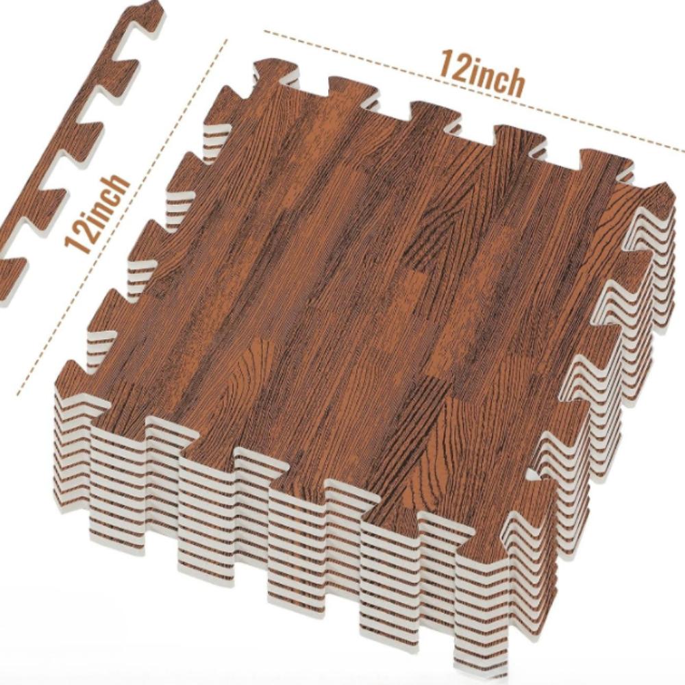 8/16 Pcs 30x30cm Wood Grain Puzzle Mats EVA Interlocking Foam Patchwork Rug Children's Crawling Carpet Fitness Exercise Flooring