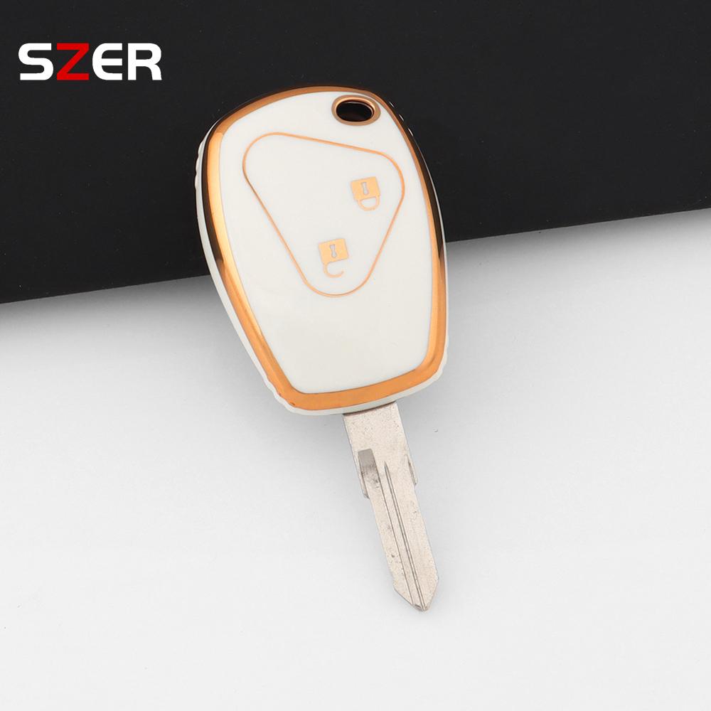 Tpu Car Key Case Cover For Renault Trafic Clio Duster Logan Dacia Sandero For Nissan Terrano Almera Protector Fob Keychain
