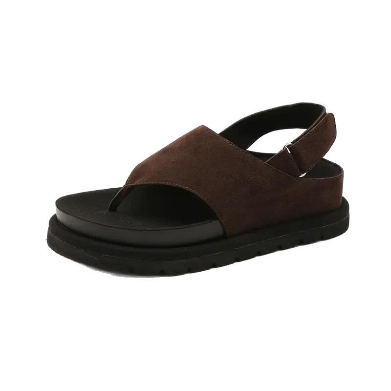 Thick-soled Flip-flops Women's Summer New Outer Wear Flat-soled Toe Beach Slippers Sandals