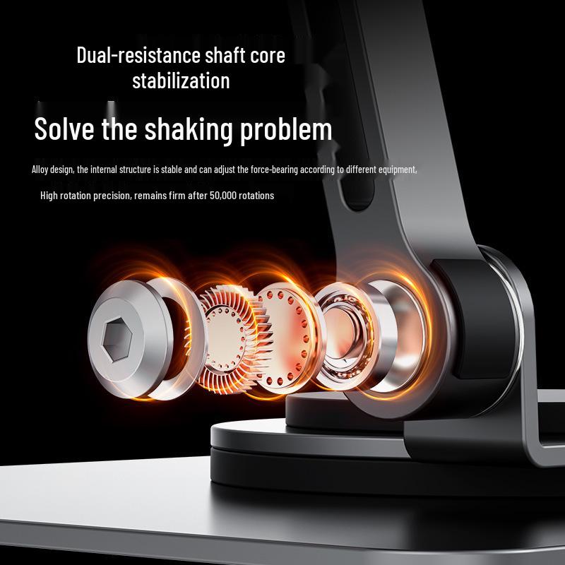 360° Rotating Metal iPad Stand for Desktop - Adjustable Height for Painting, Gaming, and Learning