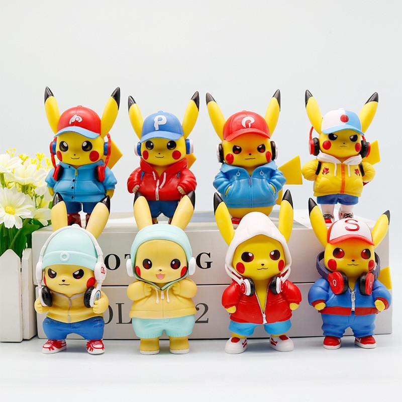 Trendy Music Clothing Pikachu Pvc Character Toys Model For Kids Collectors And