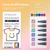 6 Colors/set Fabric Textile Markers Pens Waterproof Permanent Paint Fine Point Textile DIY T-shirt Graffiti Pigment Painting Pen